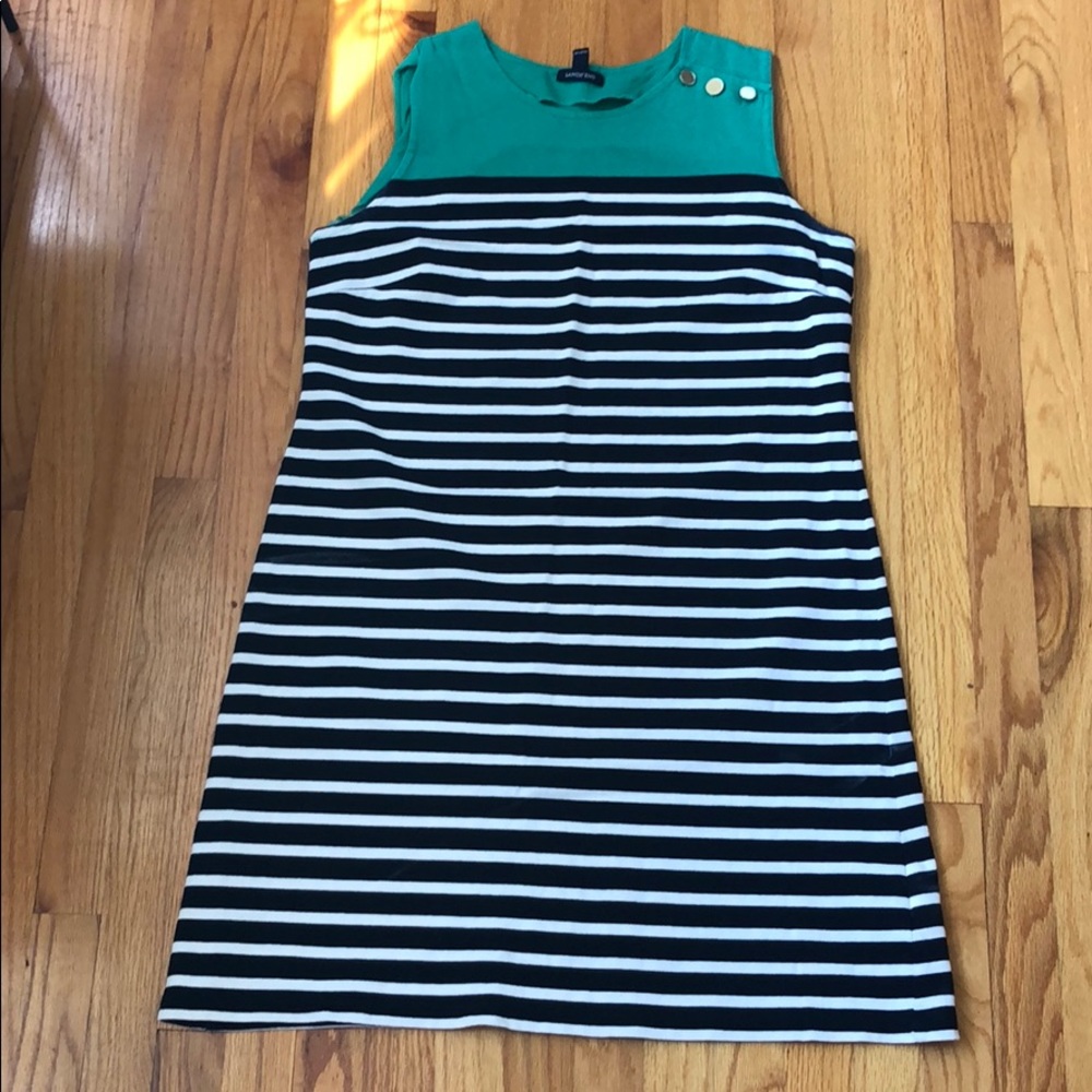 Lands End Navy/Green Dress
